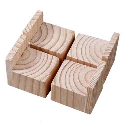 NANNAN3360 Holz Möbelerhöhungen Erhöhtes Gerät 4 Stück Betterhöher Schwerlast Sofabein Tischlifte Stützfüße, für Schränke Kleiderschrank Schreibtisch Couch (A 15cm-Increase Height 8cm) von NANNAN3360