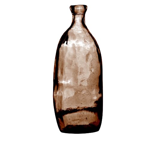 NATURAL LIVING VASE LEA 13,6L BERNSTEINFARBEN AUS RECYCELTEM Glas Durchmesser 25CM X H51CM von NATURAL LIVING