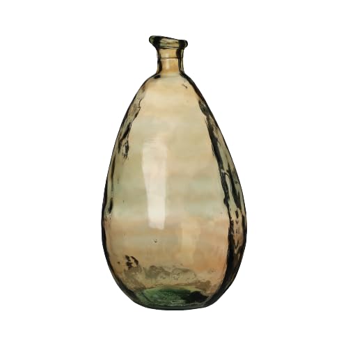 NATURAL LIVING VASE Lou 12L BERNSTEINFARBEN AUS RECYCELTEM Glas D25CM X H47CM von NATURAL LIVING