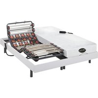 Relaxbett elektrisch - Matratzen mit Memory Schaum & Bambus - DAMYSOS von NATUREA - mit OKIN-Motor - 2 x 80 x 200 cm - Weiß von NATUREA