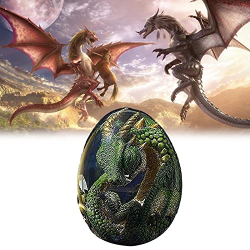 NAUXIU Lavadrachenei,Lava Dragon Egg,Traumkristall-Transparentes Harz-Drachenei,Exquisites Und Einzigartiges Lavadrachenei Souvenir, Harz-Skulptur FüR Den Schreibtisch, Ornamente Grünes Drachenei von NAUXIU