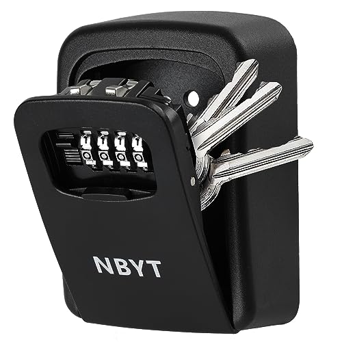 NBYT Tragbare Zahlenschloss keybox, Wandhalterung,Für Hausschlüssel Schlüssel Hiders zum Verstecken eines Schlüssels außen,Wasserdichte Schlüssel Safe Storage Lock Box von NBYT