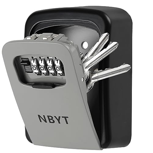 NBYT Tragbare Zahlenschloss keybox, Wandhalterung,Für Hausschlüssel Schlüssel Hiders zum Verstecken eines Schlüssels außen,Wasserdichte Schlüssel Safe Storage Lock Box von NBYT