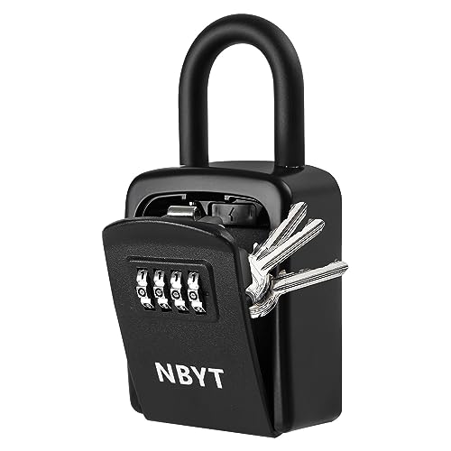 NBYT Tragbares Zahlenschloss Schlüsselkasten, für Hausschlüssel, Schlüsselverstecker zum Verstecken eines Schlüssels außerhalb, wasserdichte Schlüsselsafe (kleine Größe mit Bügel) von NBYT