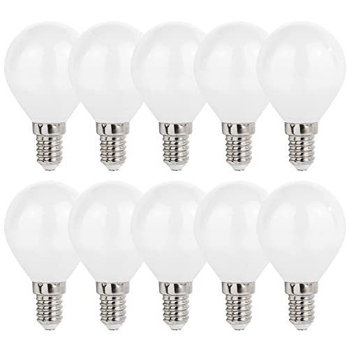 NCC-Licht 10 x LED Filament Leuchtmittel Tropfen Kugel G45 1W E14 opal 100lm 840 neutralweiß 4000K von NCC-Licht