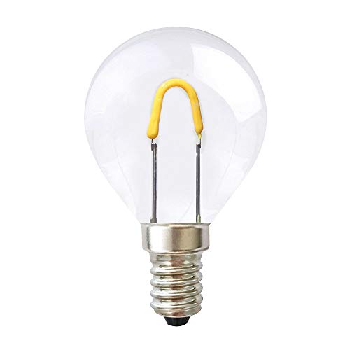 NCC-Licht LED Curved Filament Leuchtmtitel Tropfen P45 0,85W fast 15W E14 klar extra warmweiß 2400K von NCC-Licht