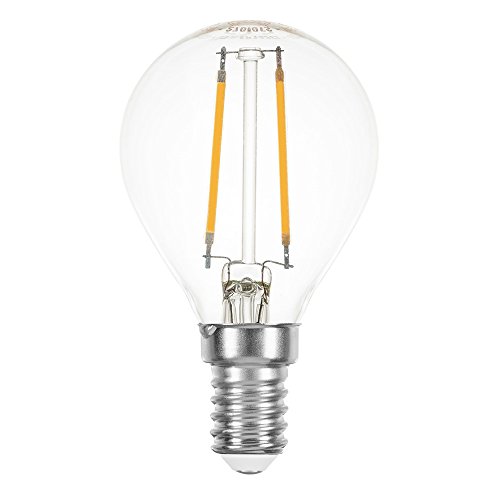 NCC-Licht LED Filament Tropfen Leuchtmittel 1W fast 15W E14 klar Glühfaden 1 Watt Retro-LED 2700K warmweiß von NCC-Licht