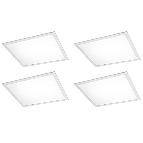 NCC-Licht 4 x LED Panel eckig 62x62cm Weiß IP20 35W 3900lm 840 Neutralweiß 4000K 120° von NCC-Licht