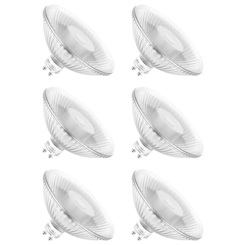 NCC-Licht 6 x LED Leuchtmittel Glas Reflektor QPAR111 6,5W GU10 465lm warmweiß 2700K flood 24° von NCC-Licht