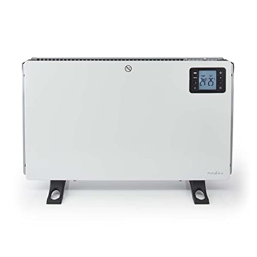 Konvektor Heizlüfter Turbo Elektroheizer Verstellbares Thermostat 3 Wärmeeinstellungen Heizgebläse Fernbedienung Timer L 60,5 cm von NEDIS