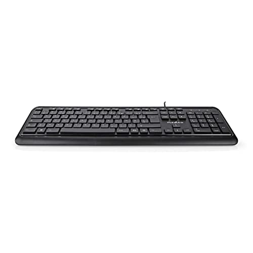 NEDIS Kabelgebundenes Keyboard - USB-A - Multimedia - AZERTY - FR-Layout - Numerische Tastatur von NEDIS