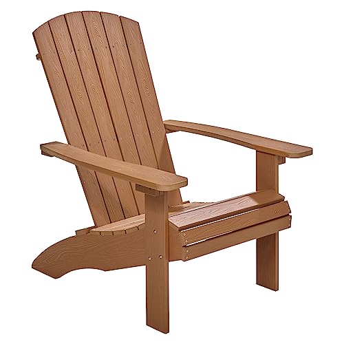 NEG Design Adirondack Stuhl Marcy Westport-Chair Sessel täuschend echte Holzoptik, wetterfest, UV- und farbbeständig naturbraun von NEG