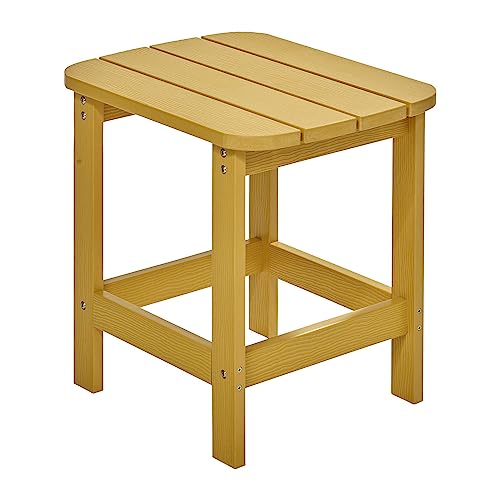 NEG Design Adirondack Tisch Marcy Beistelltisch täuschend echte Holzoptik, wetterfest, UV- und farbbeständig gelb von NEG