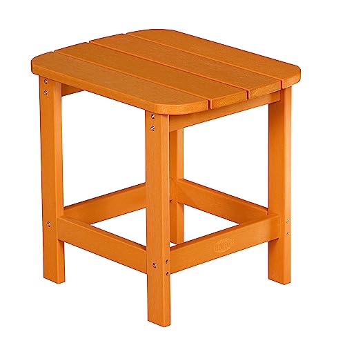 NEG Design Adirondack Tisch Marcy Beistelltisch täuschend echte Holzoptik, wetterfest, UV- und farbbeständig orange von NEG
