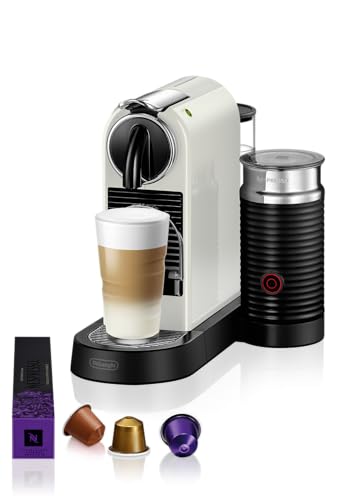 Nespresso De'Longhi Citiz EN267.WAE Kaffeekapselmaschine mit Milchaufschäumer, 1710W ,1 L , ‎37.2 x 21.8 x 27.7 cm, Creme-weiß von NESPRESSO