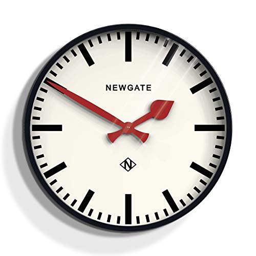 NEWGATE® Große Putney Wanduhr, ikonisches Bahnhof-Design, Metallgehäuse, leicht zu lesen, markiert für Vintage-Effekt, leise Uhr, 45 cm von NEWGATE