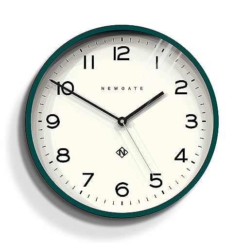 NEWGATE Number Three Echo Moderne Wanduhr Wanduhren – Runde Uhr – Küchenuhr – Uhren für Wohnzimmer – Bürouhr – Numerisches Zifferblatt (Eden Grün) von NEWGATE