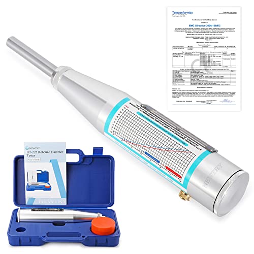 NEWTRY Beton-Rückprallhammer-Tester 10-60 MPa Resiliometer Hammer Test Meter von NEWTRY