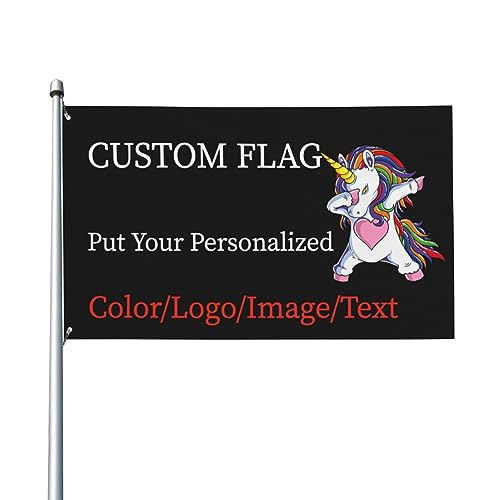 Dekoratives personalisiertes Flaggen-Banner, einseitig doppelseitig, Farbe/Logo/Foto/Textdruck, individuelle Gartenflaggen, Rasen-Hängedekoration, 14 x 21,1 cm, 30,5 x 45,7 cm, 0,6 x 0,9 m, 9 x 1,5 m von NIBABA