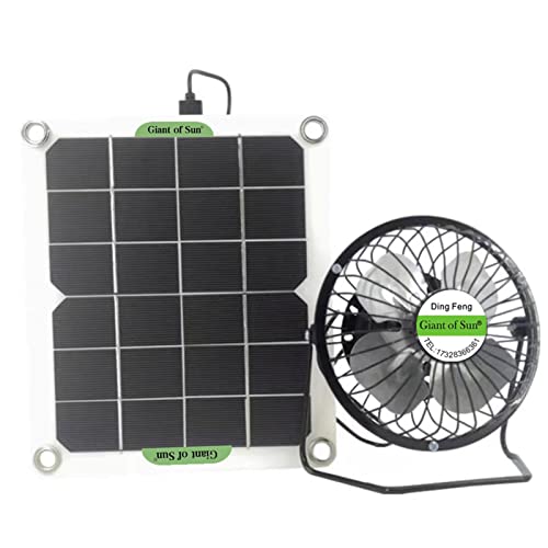 NICERAM 2 Pcs Solar-Außenventilator | Outdoor-Solarventilator - 10 W Abluftventilator für Gewächshaus, Wohnmobil, Hühnerstall im Freien von NICERAM