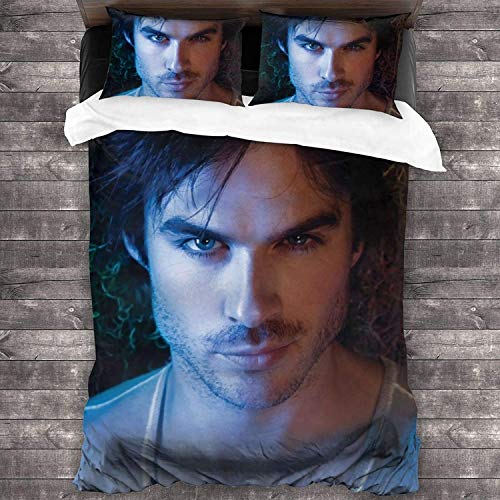 NICHIYO The Vampire Diaries Bettwäsche-Set - Bettbezug und Kissenbezug, Mikrofaser, 3D-Digitaldruck dreiteiliger Bettwäsche (8,King 220 * 240cm) von NICHIYO