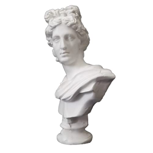 NIDONE Klassischer griechischer Gott von Sonne und Poesie Apollo Kopf Büste Statue Römische Skulptur Figur 2,8 Zoll Bunte Dekoration Ornamente von NIDONE