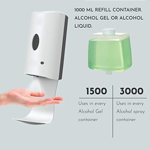 Hydroalcoholic Liquid Spray Gel Dispenser, Non-Contact, Battery Operated (not Included), with Wall Mount (Automatic) von NITYAM