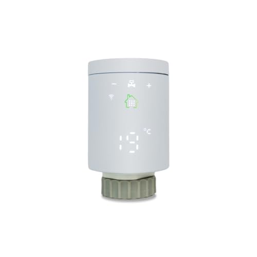 Nityam Smart Verbundener Thermostatventilkopf, Verbundener Ventilkopf + Gateway-Kit, Thermostatkopf für Heizkörper, Intelligentes LCD-Display Programmierbarer Raumtemperaturregler von NITYAM