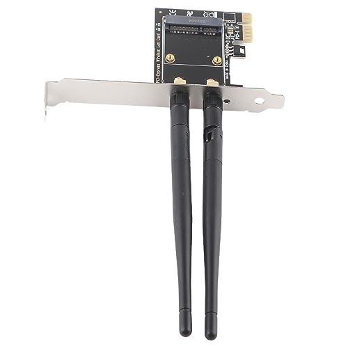 PCI-E-zu-PCI-E-Adapter-Funkkarte mit 2 Antennen für Desktop-Netzwerkverbindung von NIZUUONE