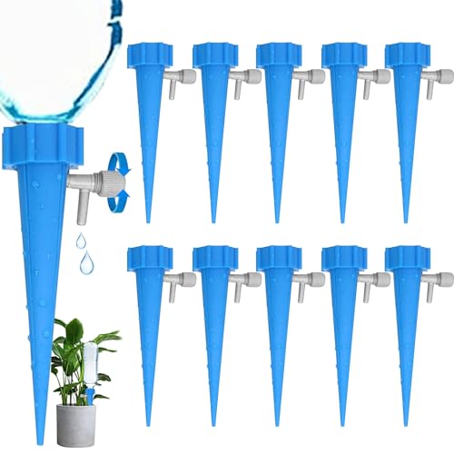 Bewässerungssystem für Zimmer- und Außenpflanzen, 10 Stück Wasserschläuche mit einstellbarer Bewässerung von NJZYBZA