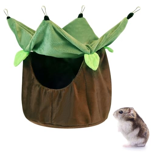 Haustierkäfig Hängematte Käfigzubehör Hamster zubehör - Käfig Hängendes Bett für Kleintiere mit Haken, Weiche und Warme Haustiere Käfig Kleintierebett, für Eichhörnchen, Chinchillas und Hamster. von momgyaamz