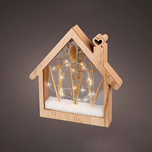 Holzhaus mit MikroLEDs 4,30 x 26 x 27 cm, 25 LEDs von NO DISPONIBLE