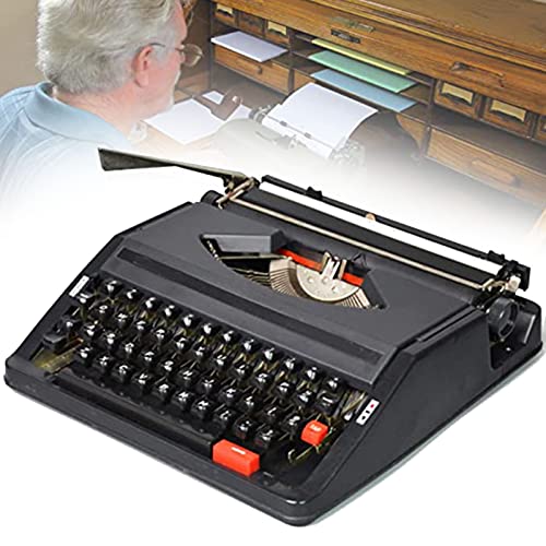 NOGRAX Vintage Schreibmaschine - Inkl Farbband - Retro Finish Antike Schreibmaschine - Klassische manuelle Schreibmaschine - Zuhause Bür Dekoration,Black von NOGRAX