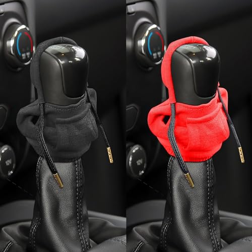 Auto Schalthebelabdeckung 2 Stück Schaltknauf Abdeckung Gangschaltung Hoodie-Abdeckung Schaltknauf Hoodie Abdeckung, Schaltknauf überzug Einfach zu installierender Gear Protector Car Decor Zubehör von NOLACE