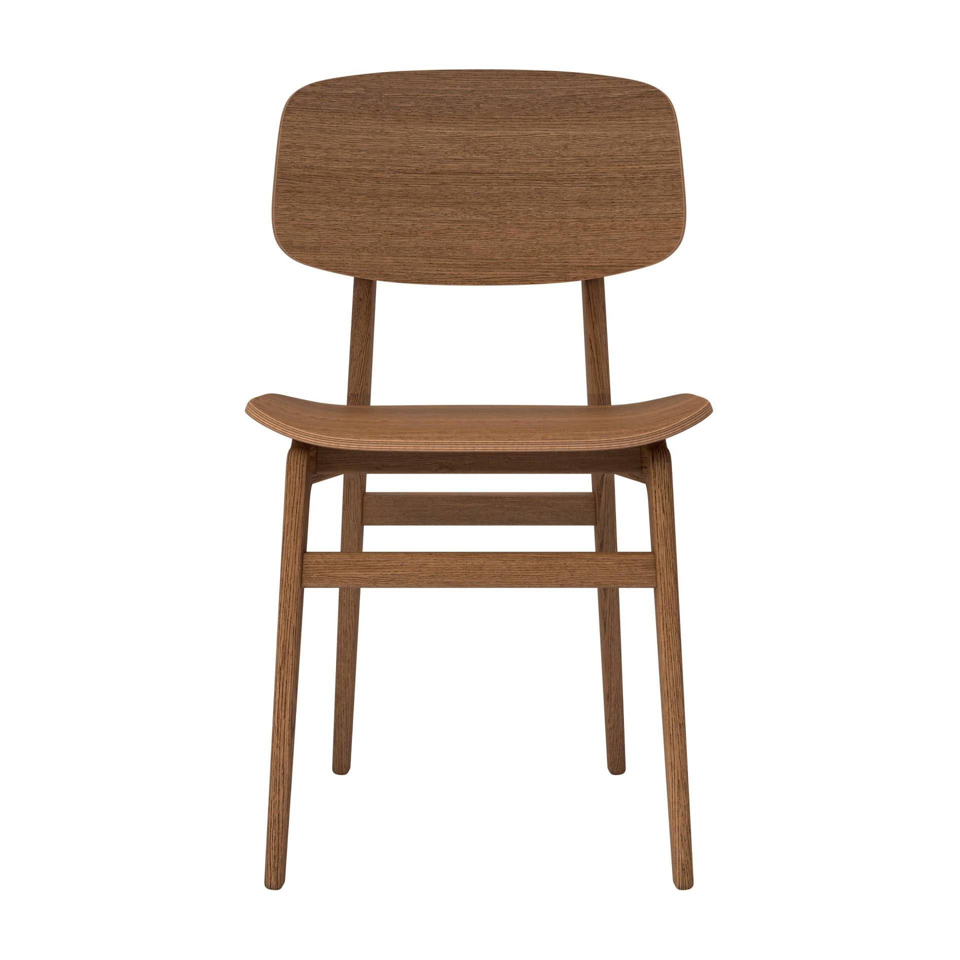 NORR 11 - NY11 Dining Chair - braun/Eiche geräuchert/BxHxT 45,5x78x52cm/Gestell Eiche geräuchert von NORR 11
