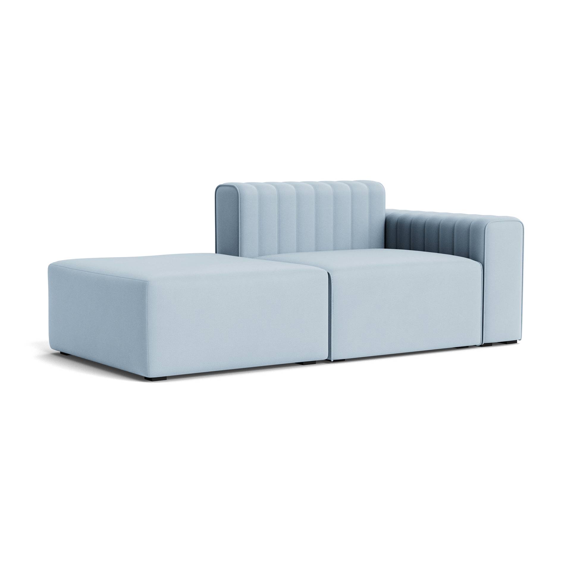 NORR 11 - Riff Modular 2-Sitzer Sofa Armlehne links - hellblau/Fame 66130/BxHxT 197x70x92cm von NORR 11