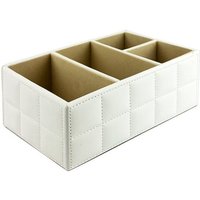 Organizer-Box aus PU-Leder, Weiß von NORTHIX
