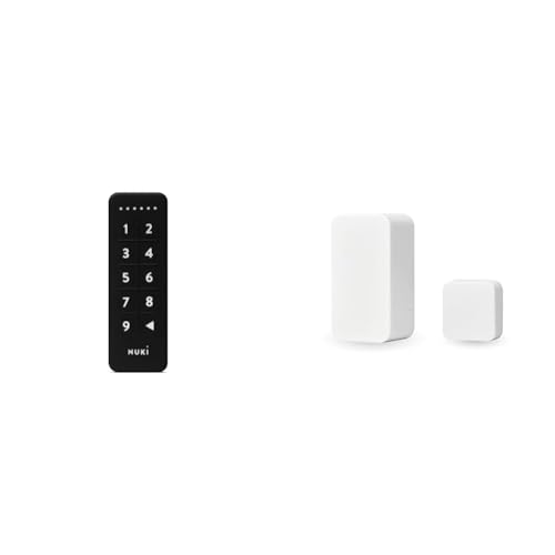 Nuki Keypad, Codeschloss für die Haustür & Door Sensor, Smarter Türsensor für Nuki Smart Lock, Mitteilungen aus der Ferne, Bluetooth, Zubehör für elektronisches Türschloss, Nuki Smart Home, weiß von NUKI