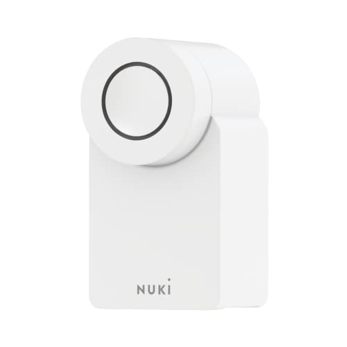 Nuki Smart Lock 3.0, smartes Türschloss für schlüssellosen Zutritt ohne Umbau, nachrüstbares elektronisches Türschloss, AV-TEST-zertifiziert, weiß von NUKI