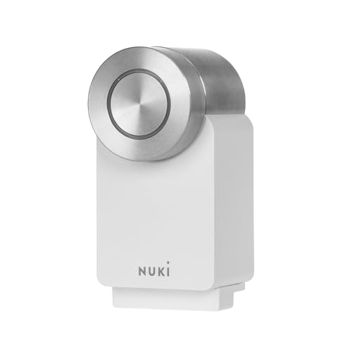 Nuki Smart Lock Pro (4. Generation), smartes Türschloss mit WLAN und Matter für Fernzugriff, elektronisches Türschloss macht das Smartphone zum Schlüssel, mit Akku Power Pack, Weiß von NUKI