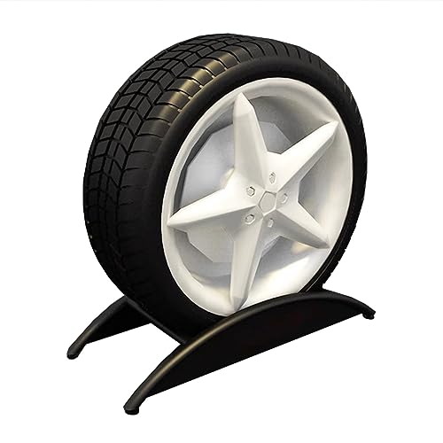 NUNETH Reifenregal Schwarzes Garagen-Reifenregal für 1 Reifen/2 Reifen/4 Reifen, Einfach zu Montierendes Metall-Reifengestell, Verstellbare Reifenhalterung, Tragfähigkeit 200 Kg (Size : 1 tire Rack) von NUNETH