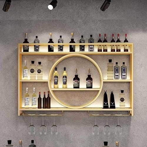 Modernes Wand-Weinregal aus Metall, Weinregal für Schränke, Wand-Weinpräsentationsregale für Bareinheiten, multifunktionales Weinglasregal aus Eisen für Champagner-Stielgläser für Zuhause, Restau von NUONUO