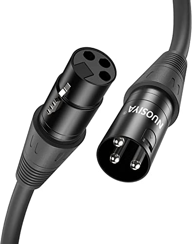 NUOSIYA XLR Kabel 2m 2Pack Symmetrisches Mikrofonkabel, XLR-Stecker auf Buchse, Verlängerungskabel für Studio-Recorder, Mikrofon, Mixer, Lautsprechersystem, Phantomspeisung von NUOSIYA