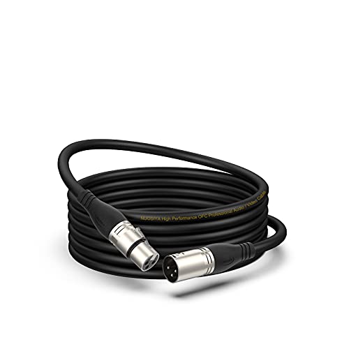 NUOSIYA XLR Kabel 6m 1Pack Mikrofonkabel, 3-Pin XLR Stecker auf Buchse Mikrofonkabel für Mikrofon, Verstärker, Mischpult, Lautsprecher von NUOSIYA