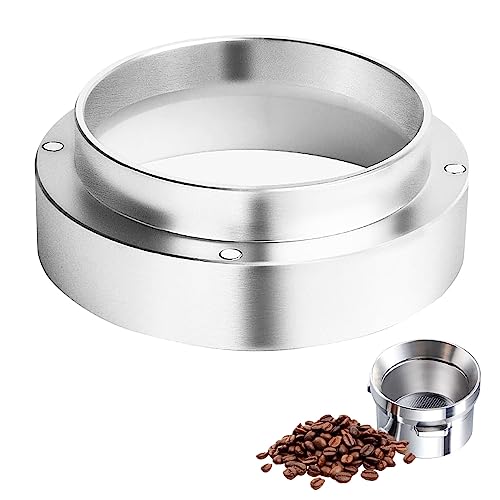 NUWIQ Kaffee Dosierring, Dosierring, Genauen Befüllen des Kaffeepulvers, für Kaffeemaschine, Fülltrichter, Brühschüssel, 58mm, Silber von NUWIQ