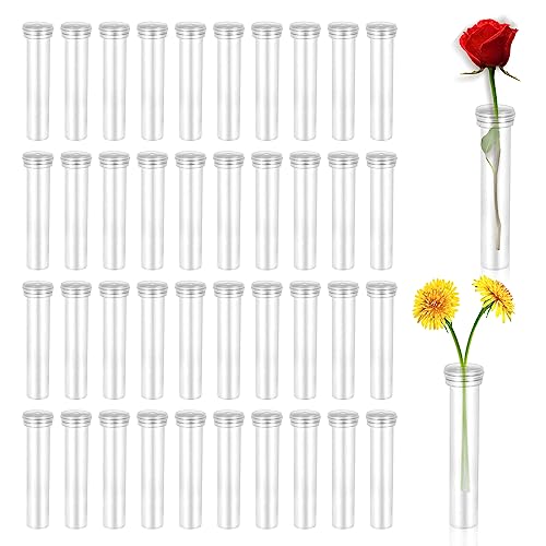 NUWIQ 100 Stück Blumenröhrchen, WasserröHrchen für Blumen, Wiederverwendbare und Langlebige Blumenröhrchen, für Blumen Pflanzen, 7cm Lang, Weiß von NUWIQ