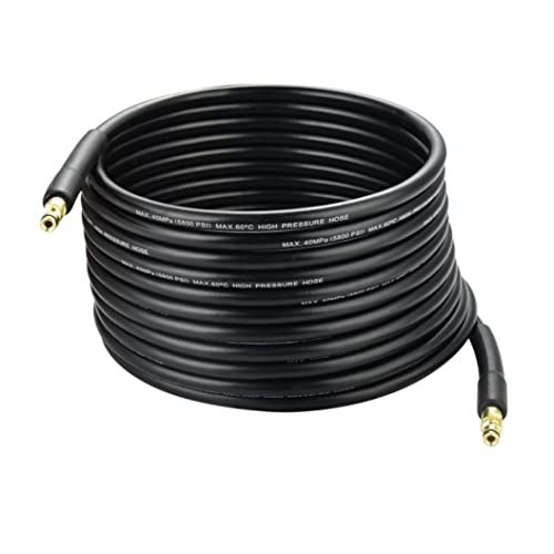 NUZAMAS 15 m Hochdruck-Ersatzschlauch, 5800 PSI Schlauchverlängerung Hochdruckreinigerschlauch Abflussreinigungsset K2 K3 K4 K5 K6 K7 Click Type Plug Quick Connector von NUZAMAS