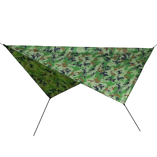 NUZAMAS 230 x 210 cm wasserdichtes Regenfliegenzelt, Camping-Plane, Sonnenschutz, Picknick-Matte, Fußabdruck, Hängematte, Unterschlupf für Outdoor, Wandern, Picknick, Strand von NUZAMAS