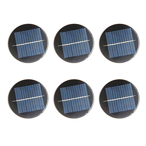 NUZAMAS 6er-Set 6V 90mm Micro Mini Solarpanel-Zellen für Solarenergie, Heimwerkerhaus, Gartenlicht, Wissenschaftsprojekte - Spielzeug - Batterieladegerät von NUZAMAS