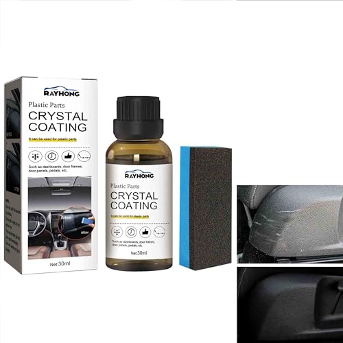 NZDFH Kunststoffteile Kristalline Beschichtung Auto, 3 Stück Crystal Coating Kunststoff, Auto-Kunststoff-Restaurator, Kunststoffpflege Auto, Auto-Plastikteile-Renovierungsmittel, C von NZDFH